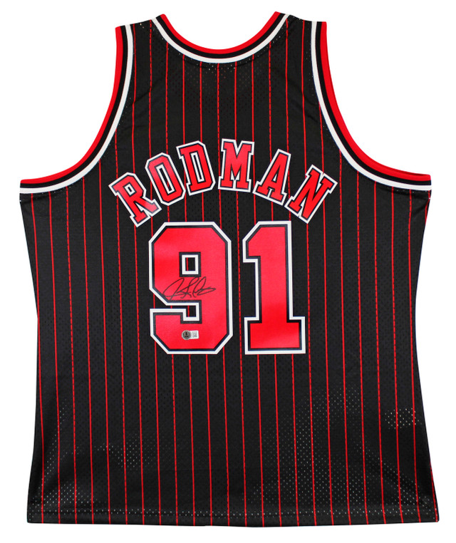 Maillot Basket Detroit Pistons Dennis Rodman – Autographié, Certifié JSA, Taille XL