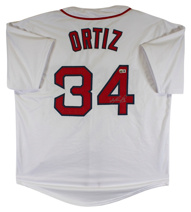 Red Sox David Ortiz Signed White Alternate Majestic Jersey BAS