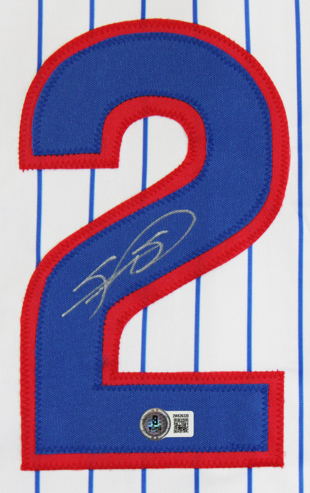 Sammy Sosa Authentic Signed White Pinstripe Pro Style Jersey BAS Witnessed