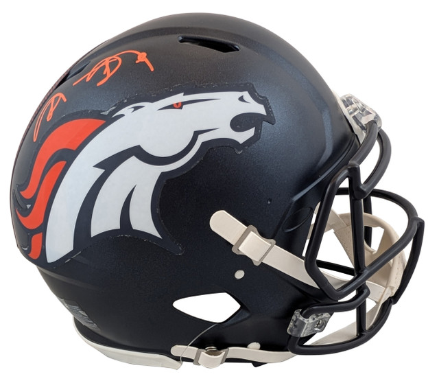 Broncos Shannon Sharpe Signed Full Size Speed Proline Helmet W/ Case BAS Witness Broncos Shannon Sharpe Signed Full Size Speed Proline Helmet W/ Case BAS Witness