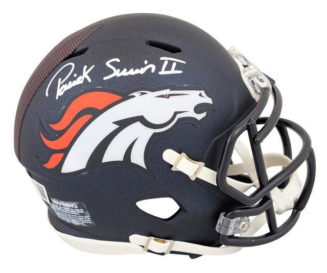 Broncos Patrick Surtain II Signed Speed Mini Helmet W/ Case BAS Witnessed Broncos Patrick Surtain II Signed Speed Mini Helmet W/ Case BAS Witnessed