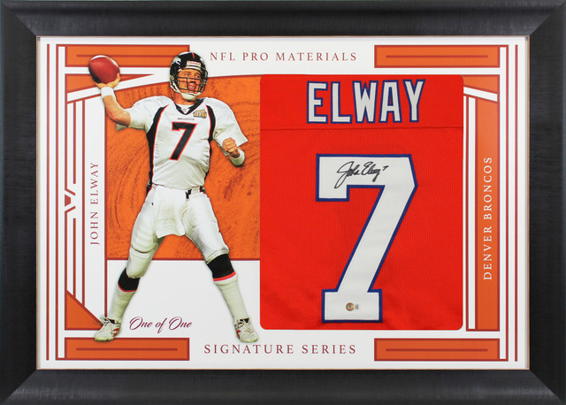 John Elway Authentic Signed One of One Jersey Framed Display BAS Witnessed 2 John Elway Authentic Signed One of One Jersey Framed Display BAS Witnessed 2