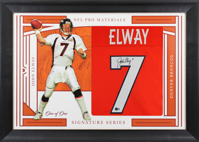 John Elway Authentic Signed One of One Jersey Framed Display BAS Witnessed 3 John Elway Authentic Signed One of One Jersey Framed Display BAS Witnessed 3