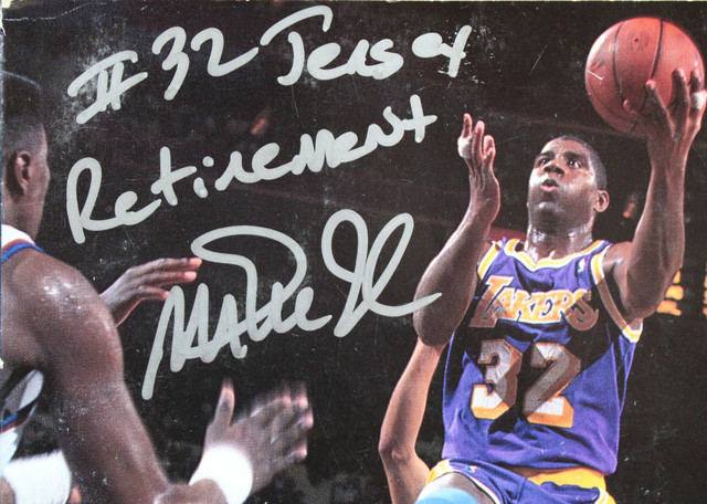 Lakers Shaquille O'Neal Signed 16x20 Vertical Photo Vs Sixers BAS