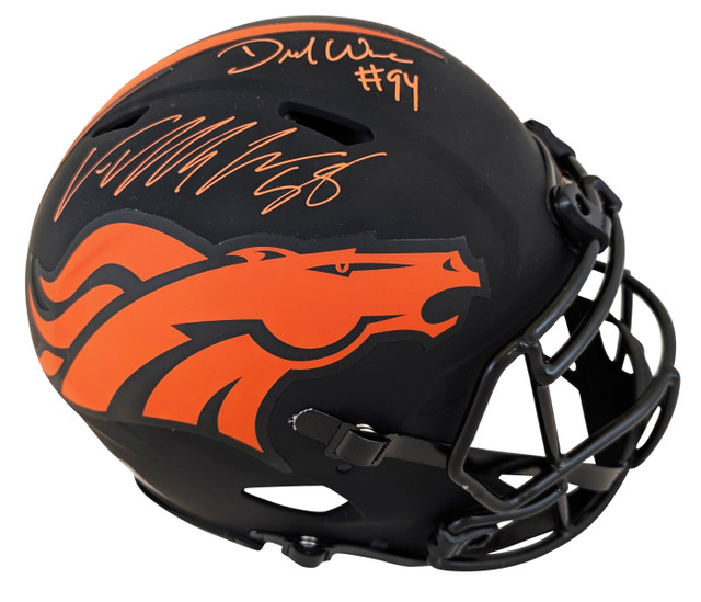 Broncos DeMarcus Ware & Von Miller Signed Eclipse F/S Speed Proline Helmet BAS W Broncos DeMarcus Ware & Von Miller Signed Eclipse F/S Speed Proline Helmet BAS W