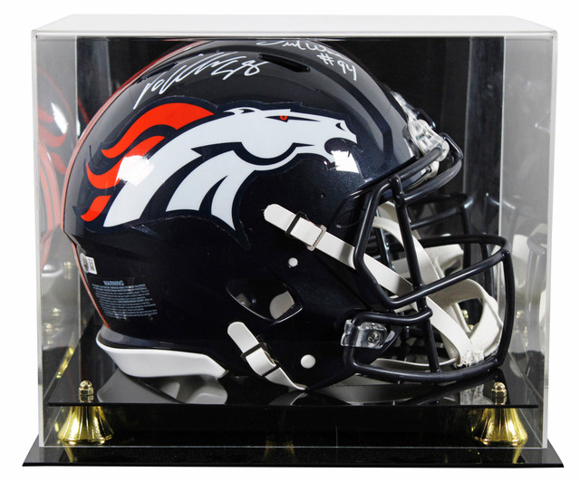 Broncos DeMarcus Ware & Von Miller Signed F/S Speed Proline Helmet W/ Case BAS W Broncos DeMarcus Ware & Von Miller Signed F/S Speed Proline Helmet W/ Case BAS W