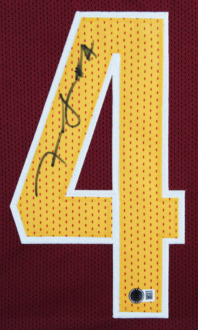 Frankie Luvu Authentic Signed Maroon Pro Style Framed Jersey BAS Witnessed