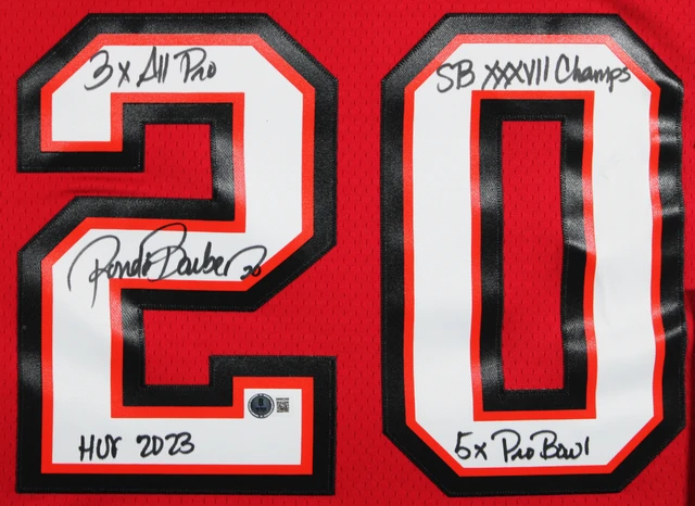 Buccaneers Tom Brady Authentic Signed Red Nike Framed Jersey