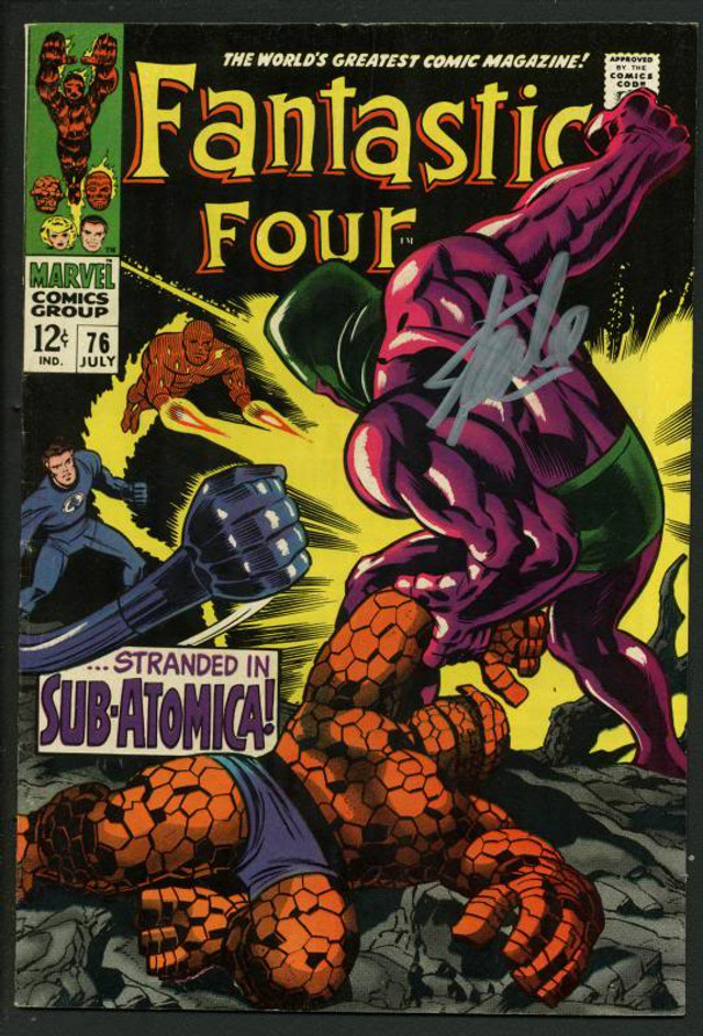 Stan Lee Signed Fantastic Four #76 Comic Book Sub-Atomica PSA/DNA #W18834 Stan Lee Signed Fantastic Four #76 Comic Book Sub-Atomica PSA/DNA #W18834