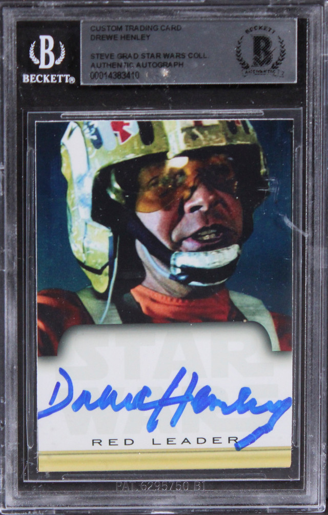Alan Harris Star Wars Authentic Signed Custom Trading Card BAS Slabbed