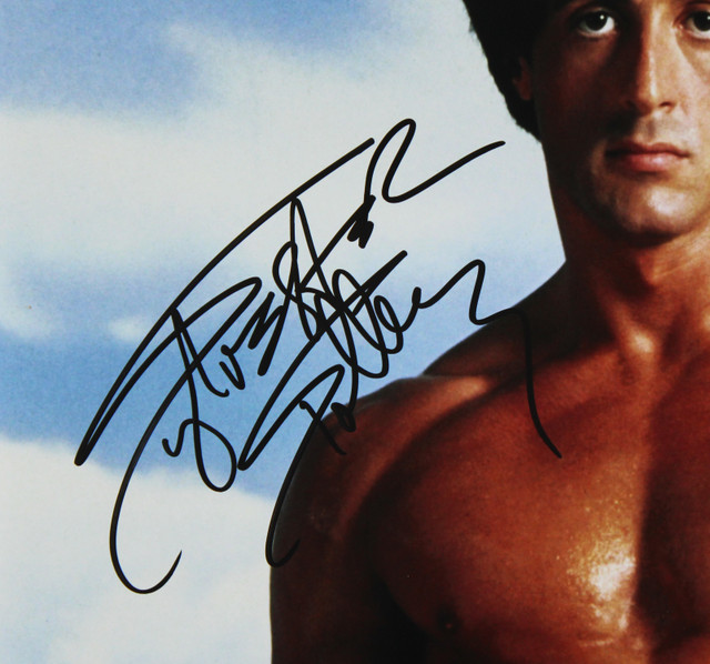 Sylvester Stallone Rocky Authentic Signed 16x20 Vertical Sky Photo