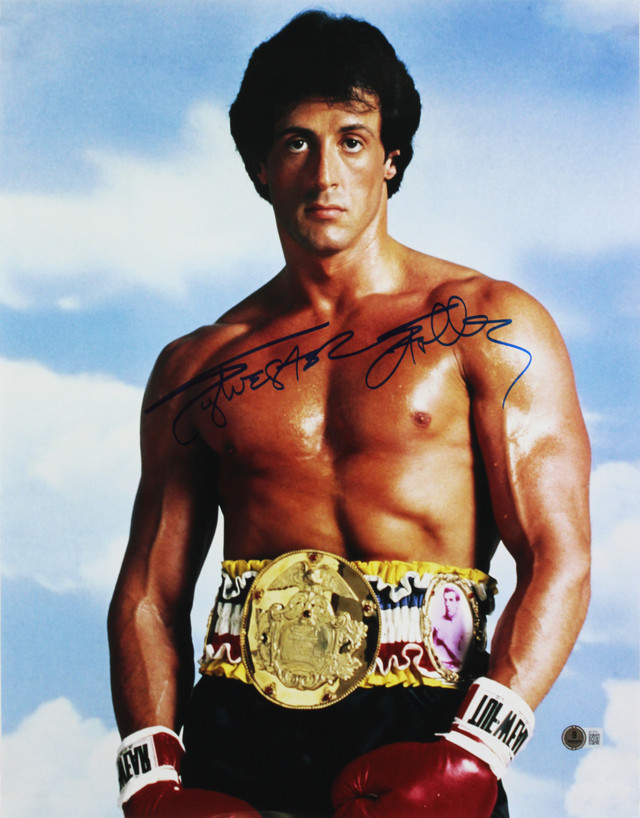 Sylvester Stallone Rocky Authentic Signed 16x20 Vertical Sky Photo