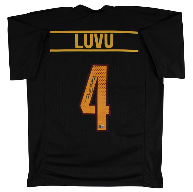 Frankie Luvu Authentic Signed Black Alternate Pro Style Jersey BAS Witnessed