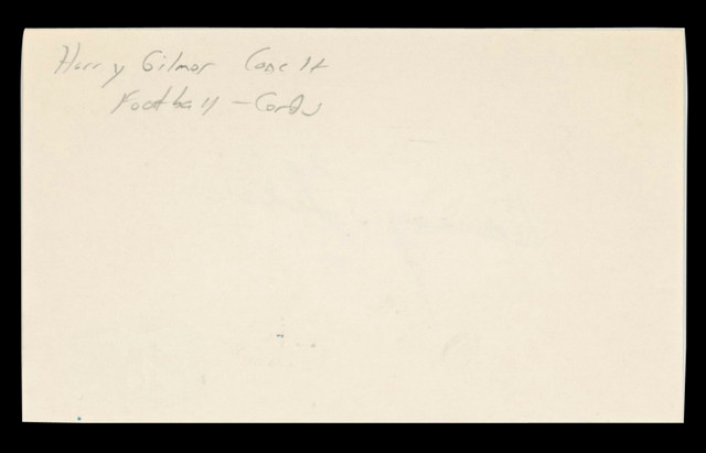 Commanders Harry Gilmer Authentic Signed 3x5 Index Card Autographed BAS #BT03587