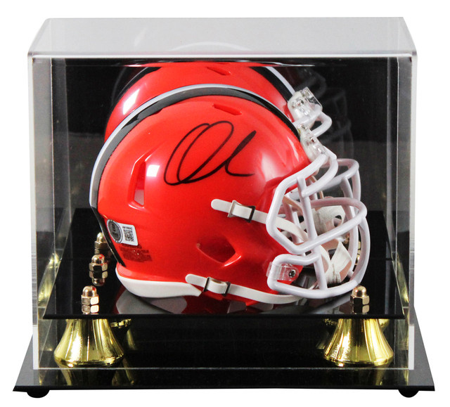 cleveland browns football helmet case Fanmats Headrest Cover gold risers and a mirrored back Cleveland Browns Football Graphic Hard
