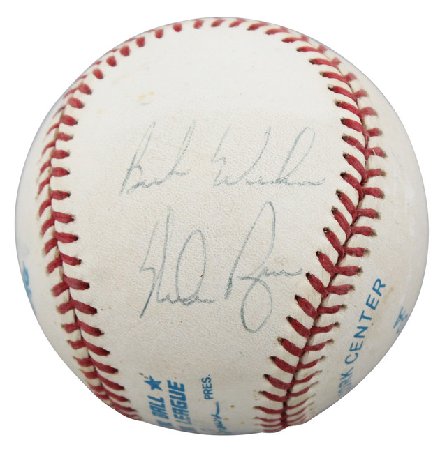 Rangers Nolan Ryan "Best Wishes" Authentic Signed OAL Baseball BAS #BU64228 Rangers Nolan Ryan "Best Wishes" Authentic Signed OAL Baseball BAS #BU64228