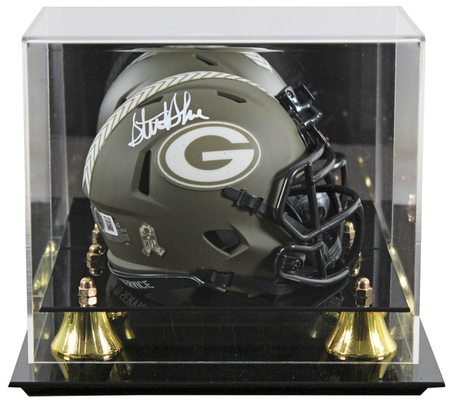 Packers Dave Robinson "HOF 2013" Signed Speed Mini Helmet W/ Case BAS  Witnessed