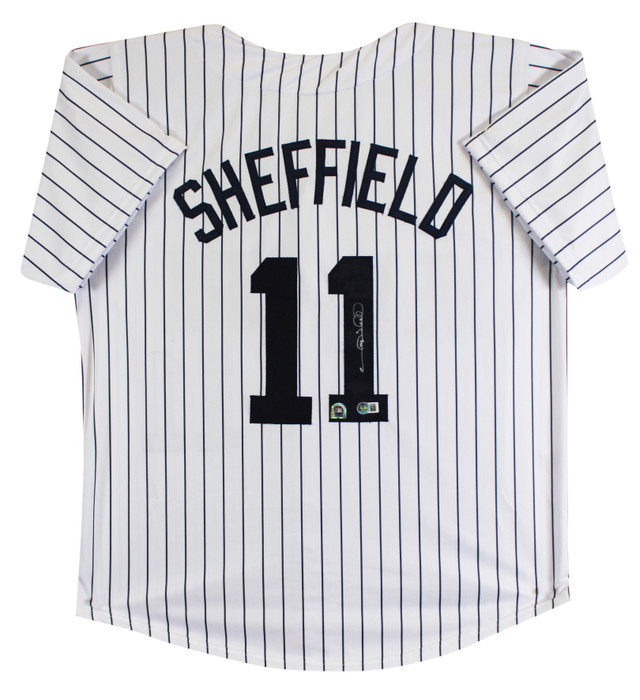 Yankees Aaron Hicks Authentic Signed White Pinstripe Majestic