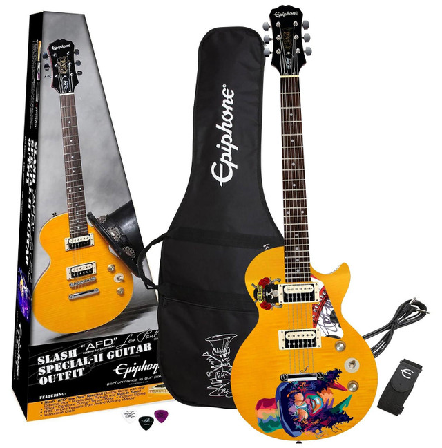 Slash of Guns N Roses Autographed Custom Graphics His Model