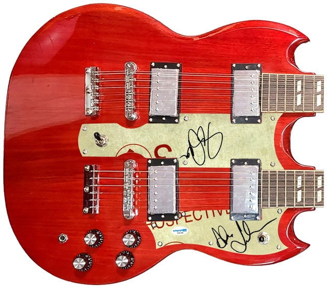 Rush Autographed 18-String Double Neck SG Signature Edition Guitar