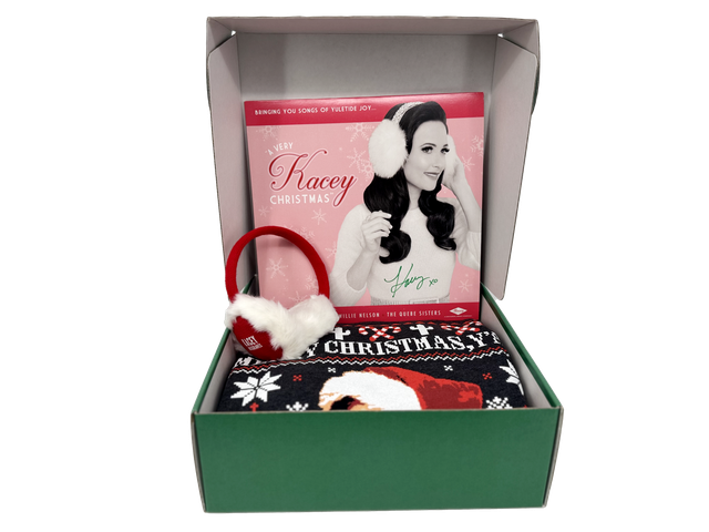 Kacey Musgraves Christmas signed LP W/ Sweater and headphones