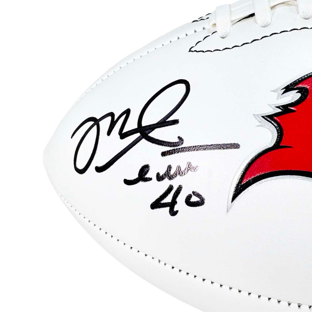 Michael Turner Signed Atlanta Falcons Official NFL Team Logo White