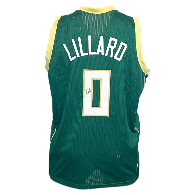 Damian Lillard Signed Milwaukee White Basketball Jersey (JSA) -