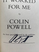 It Worked for Me - Colin Powell (Signed Book)