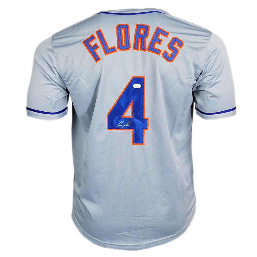 ハシヅメユウヤ　サイン付 Wilmer Flores Signed New York Grey Baseball Jersey (JSA) -