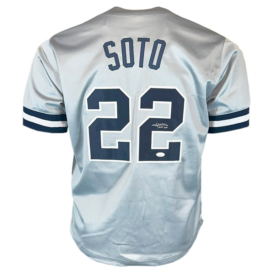 Juan Soto Signed New York Grey Baseball Jersey (JSA) -