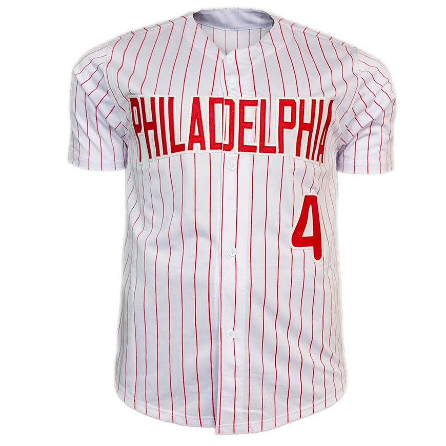 Lenny Dykstra Signed Philadelphia White Pinstripe Baseball Jersey