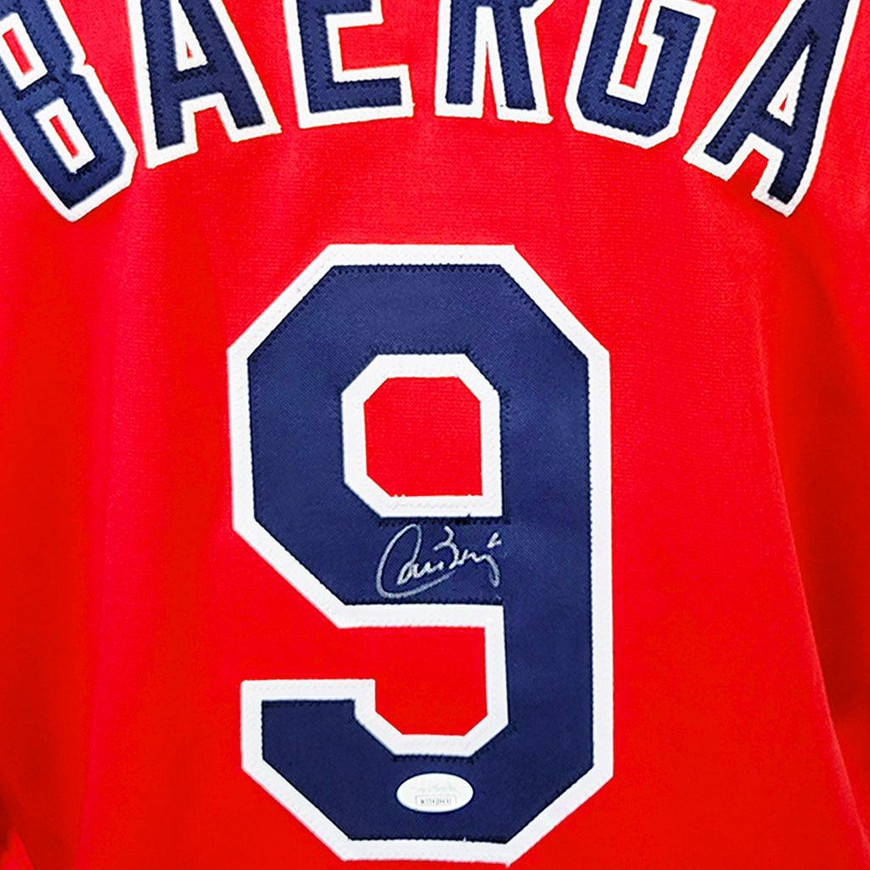 Carlos Baerga Signed Cleveland Red Baseball Jersey (JSA) -