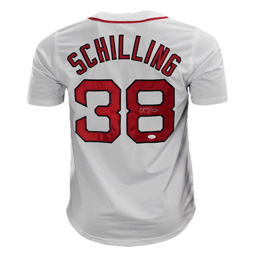 Curt Schilling Signed Boston White Baseball Shadow Number