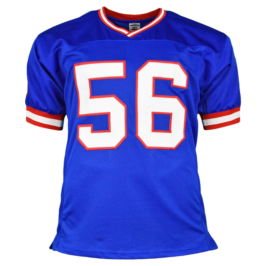 Lawrence Taylor Signed Pro-Edition Blue Stat Football Jersey (JSA) -