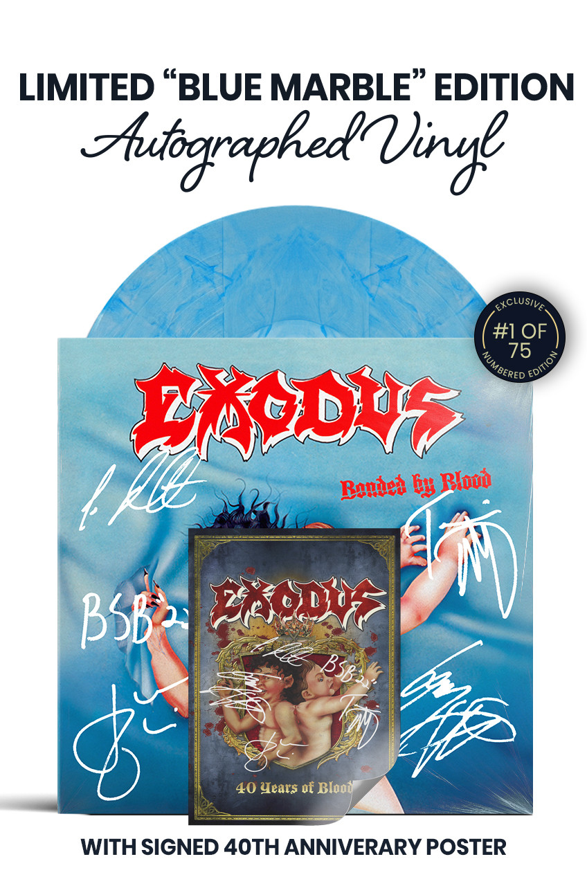 EXODUS Bonded by Blood レコード LP Bonded By Blood EXODUS Vinyl LIMITED GOLD SIGNED EDITION 1