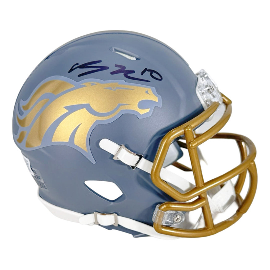 bronco football helmet Denver Broncos Riddell Speed Display and of course Riddell Boise State Mini Helmet Bronco