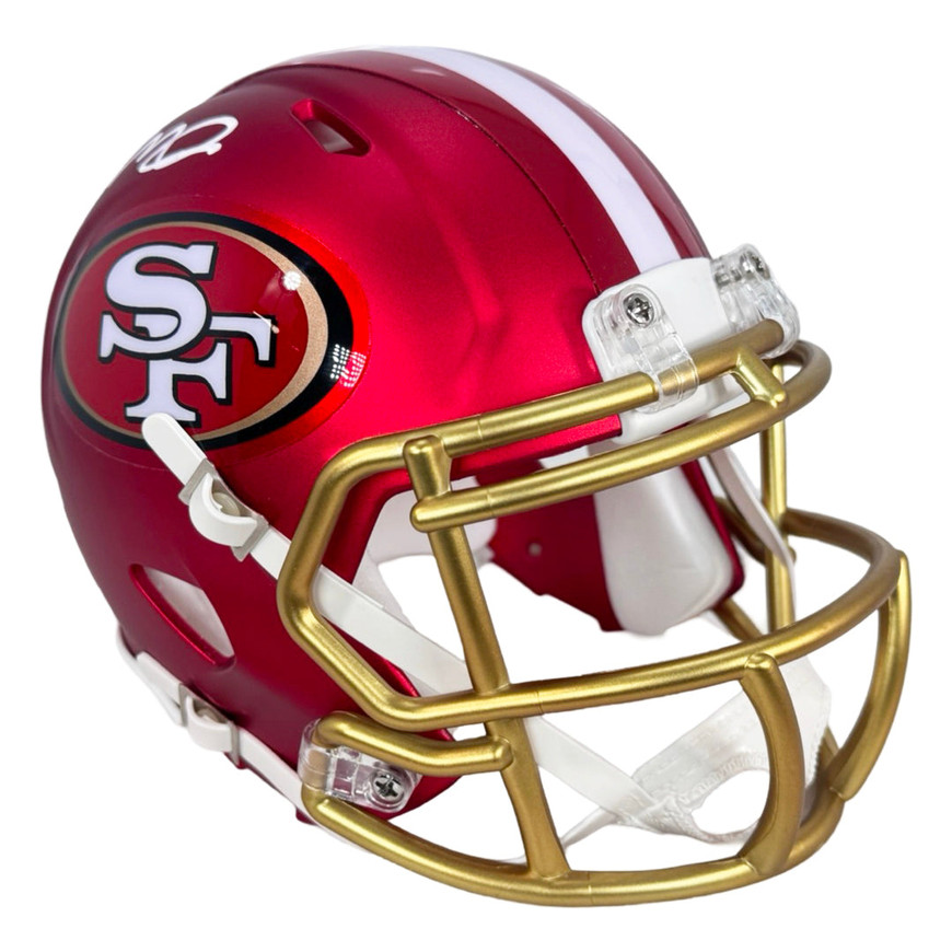 Joe Montana Signed San Francisco 49ers Blaze Mini Football Helmet