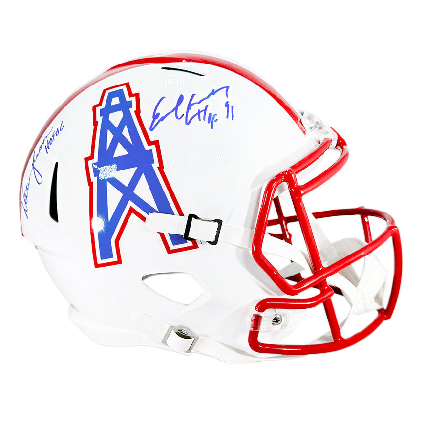 Earl Campbell and Warren Moon Signed HOF 91 - HOF 06 Inscription