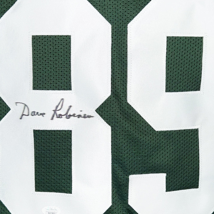 Dave Robinson Signed Green Bay Green Football Jersey (JSA) -