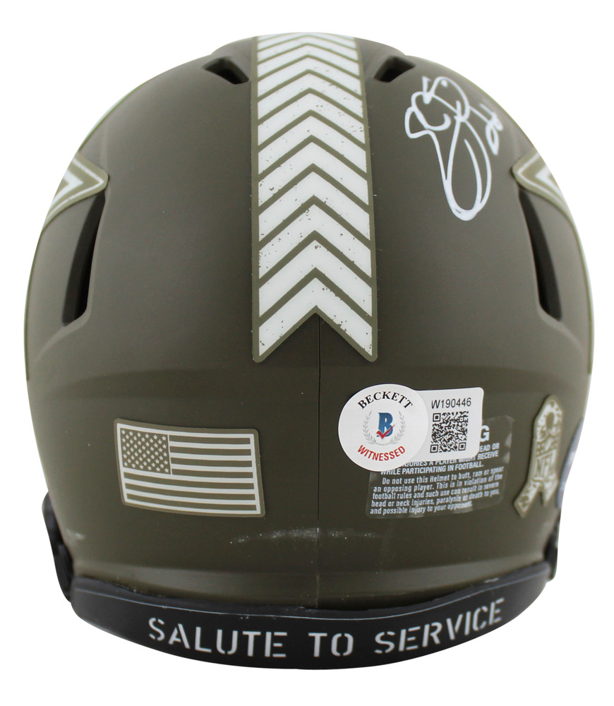 nfl helmet rule emmitt smith Cowboys Emmitt Smith Signed Salute To Service Speed Mini Helmet BAS  Witnessed