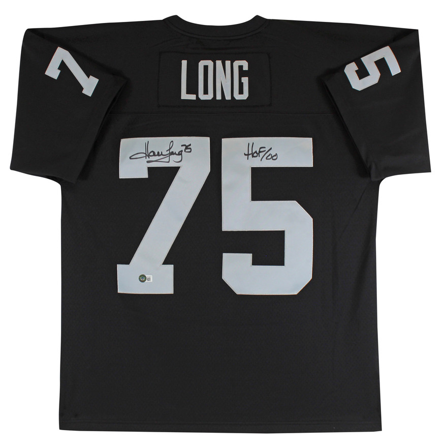 Raiders Howie Long HOF 00 Authentic Signed Black Mitchell & Ness