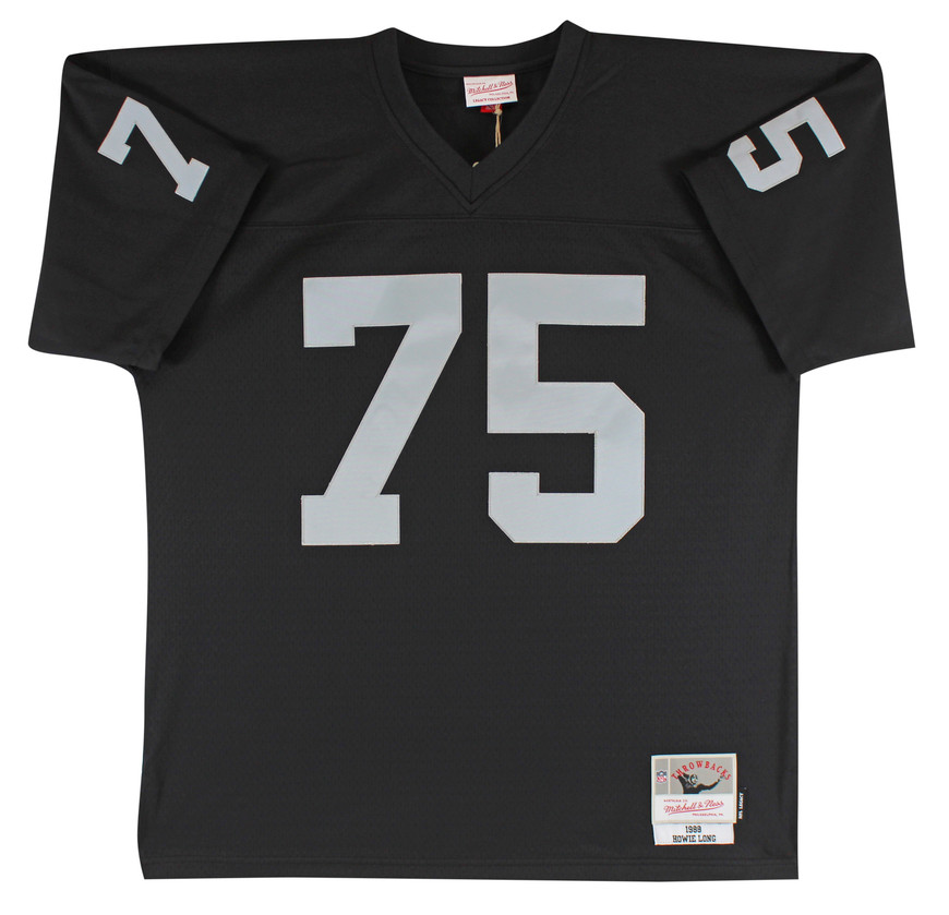 Raiders Howie Long HOF 00 Authentic Signed Black Mitchell & Ness
