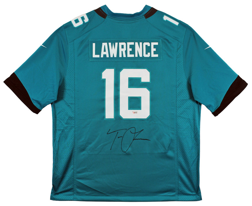 Jaguars Trevor Lawrence Authentic Signed Teal Nike Game Jersey