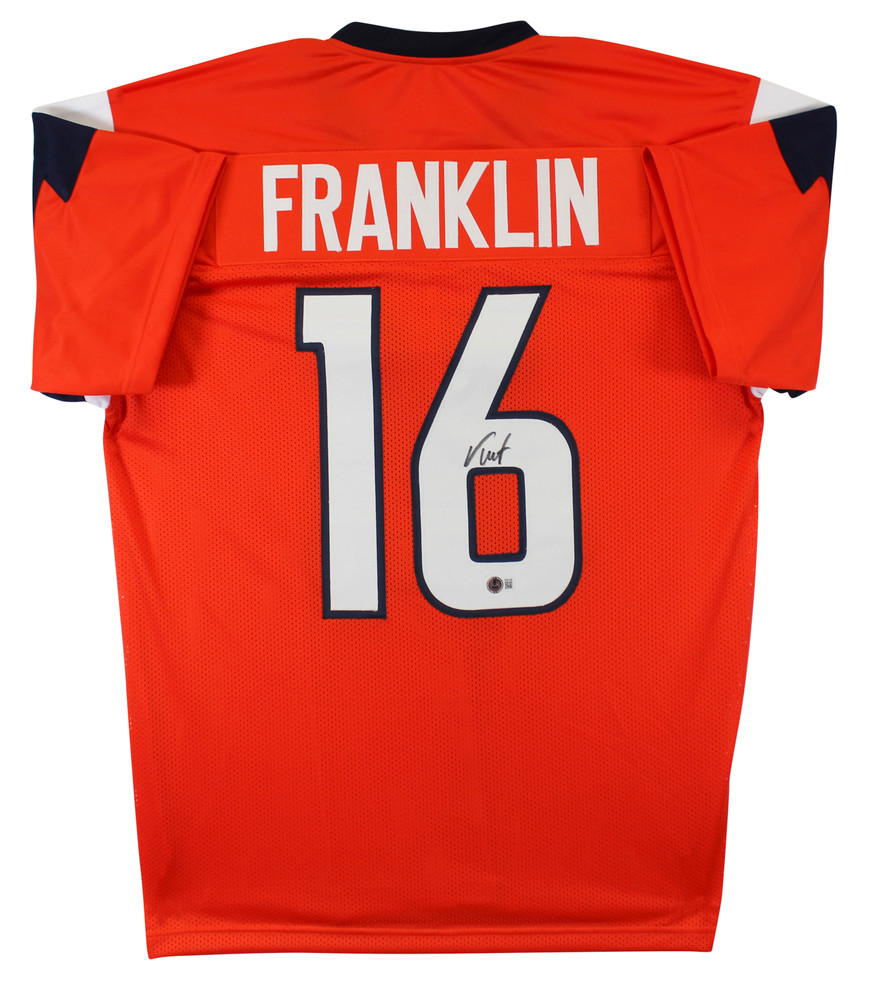 Troy Franklin Authentic Signed Orange Pro Style Jersey Autographed