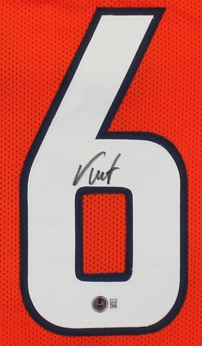 Troy Franklin Authentic Signed Orange Pro Style Jersey Autographed