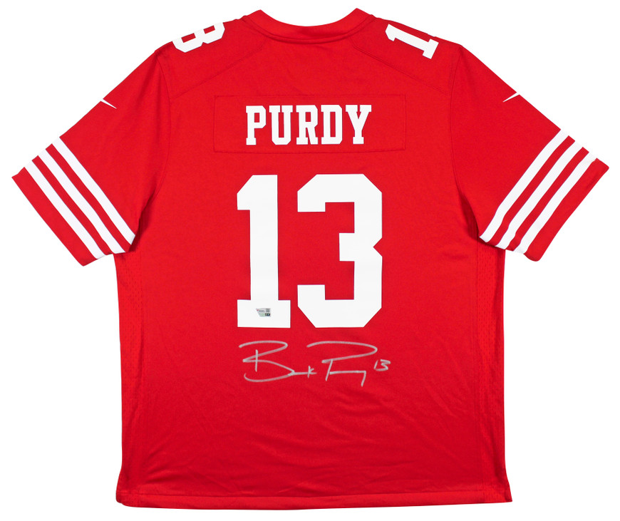 49ers Brock Purdy Authentic Signed Red Nike Game Jersey
