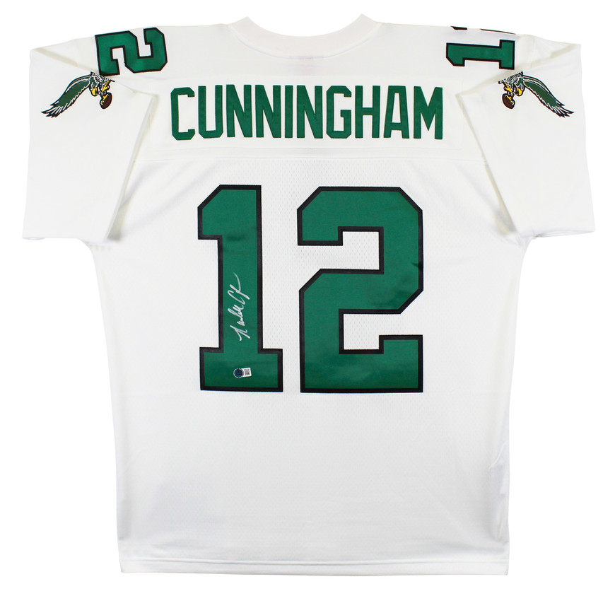 Eagles Randall Cunningham Signed White Mitchell & Ness Jersey BAS
