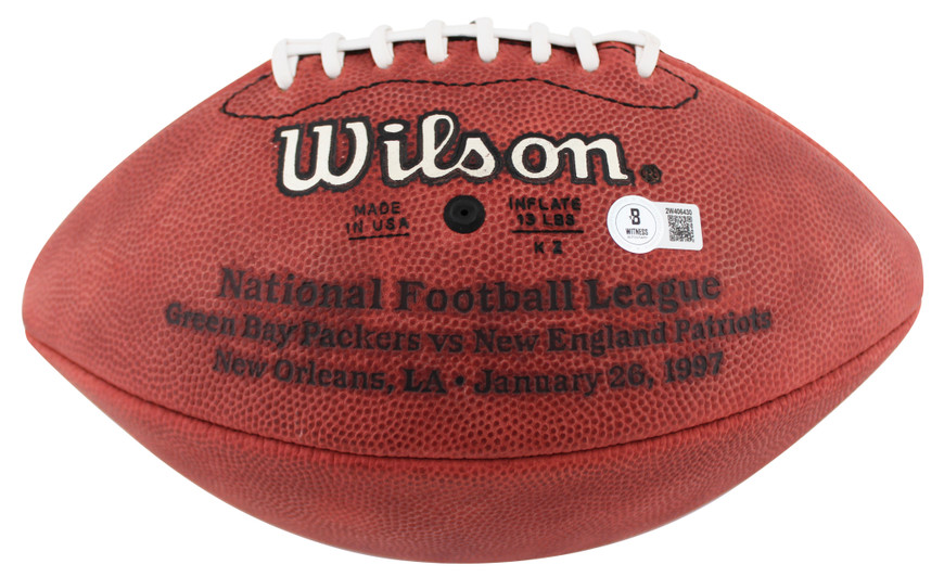 Packers Brett Favre Signed Official Wilson SB XXXI Logo Nfl