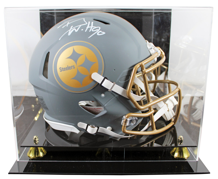 Steelers T.J. Watt Signed Slate Full Size Speed Proline Helmet W