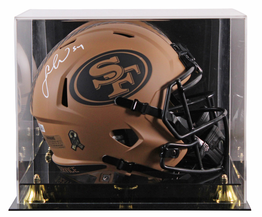 49ers Fred Warner Signed Salute To Service II F/S Speed Rep Helmet